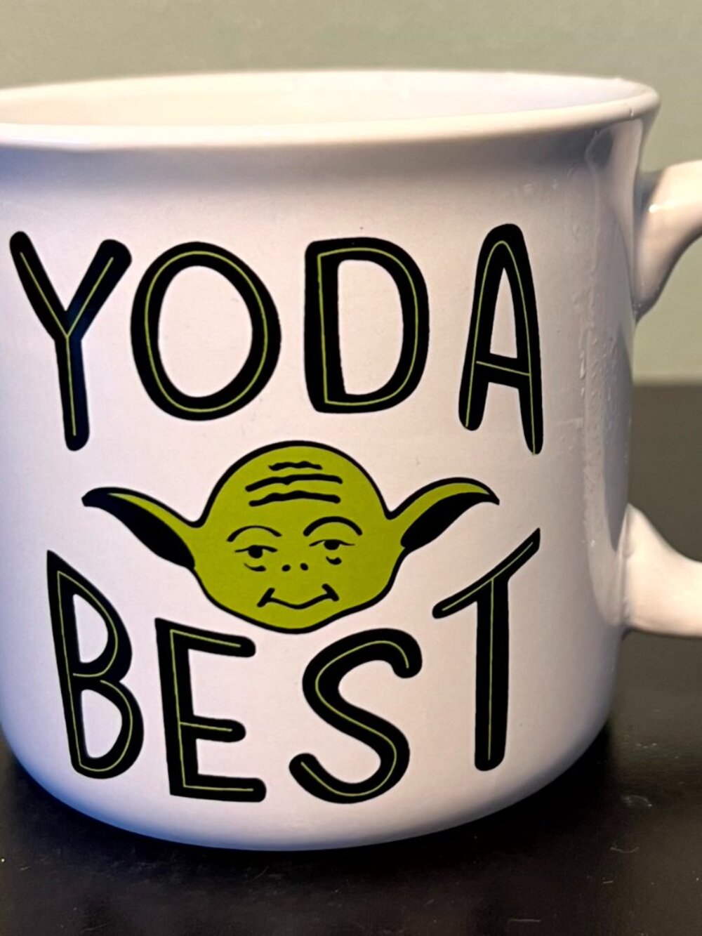 Star Wars Yoda Best Ceramic Coffee Mug 17oz Flared Camper Style Cup Retro Gift